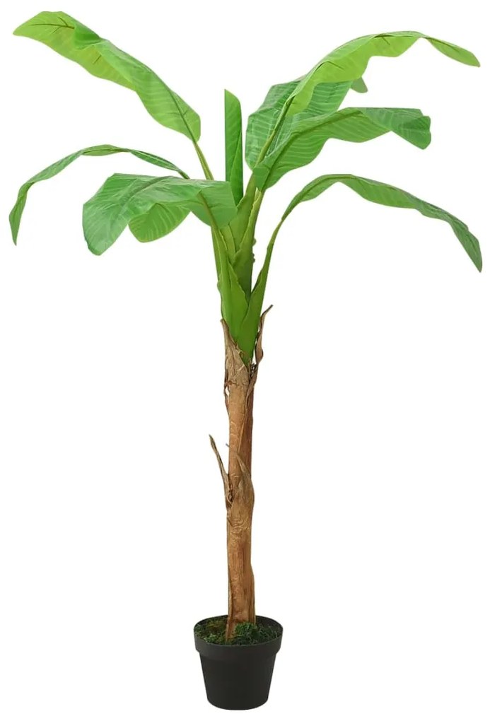 vidaXL Árvore bananeira artificial com vaso 160 cm verde