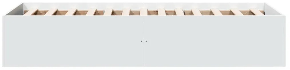 Estrutura de cama 75x190 cm derivados de madeira branco
