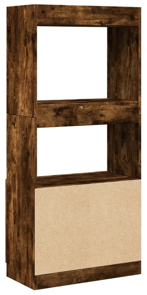 Armário alto 63x33x140 cm derivados de madeira carvalho fumado