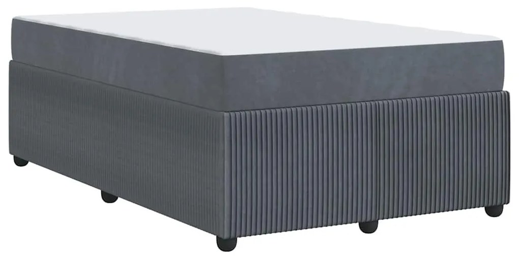 Estrutura de cama com colchão Cinzento escuro 120 x 190 cm