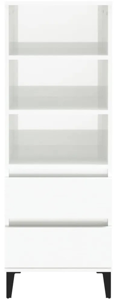 Aparador 40x36x110 cm derivados de madeira branco brilhante