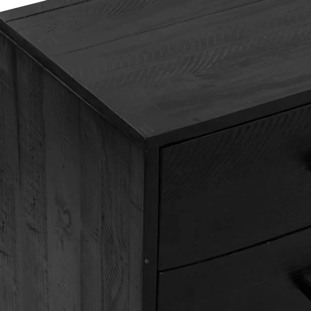Aparador 110x35x70 cm pinho maciço preto
