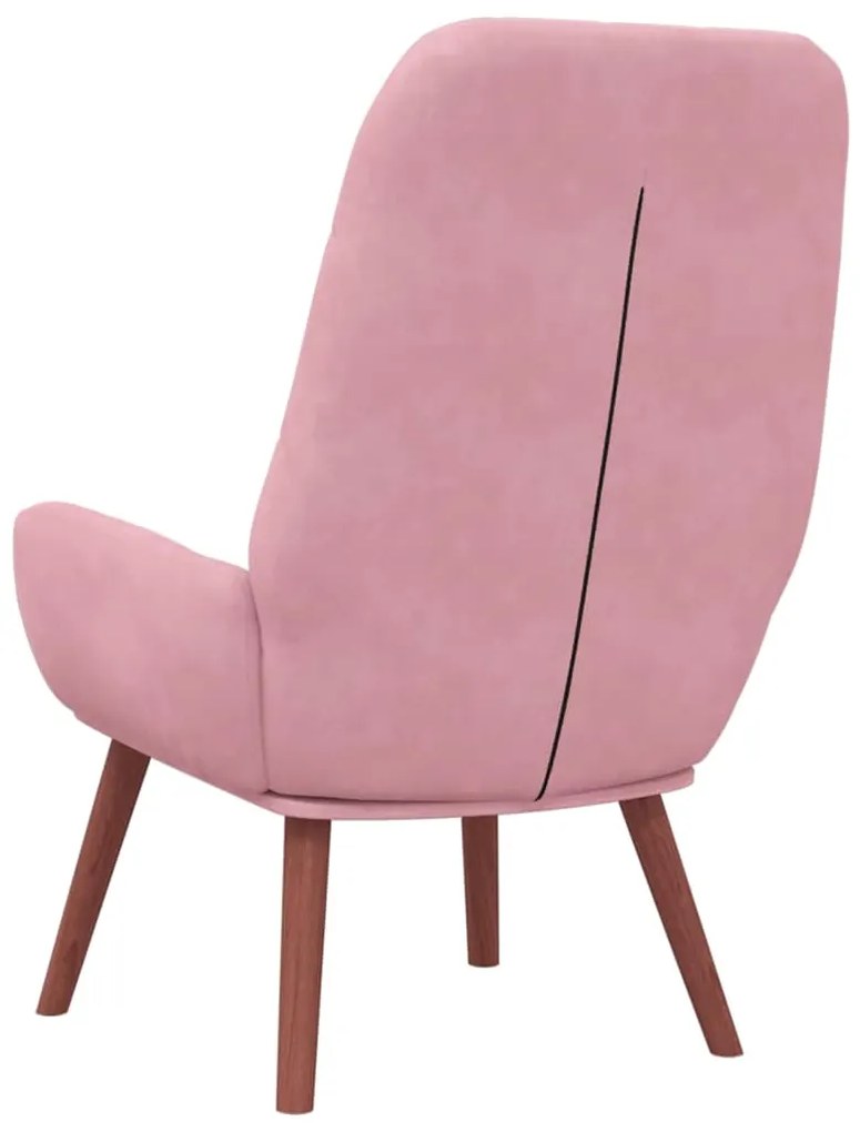 Cadeira de descanso veludo rosa