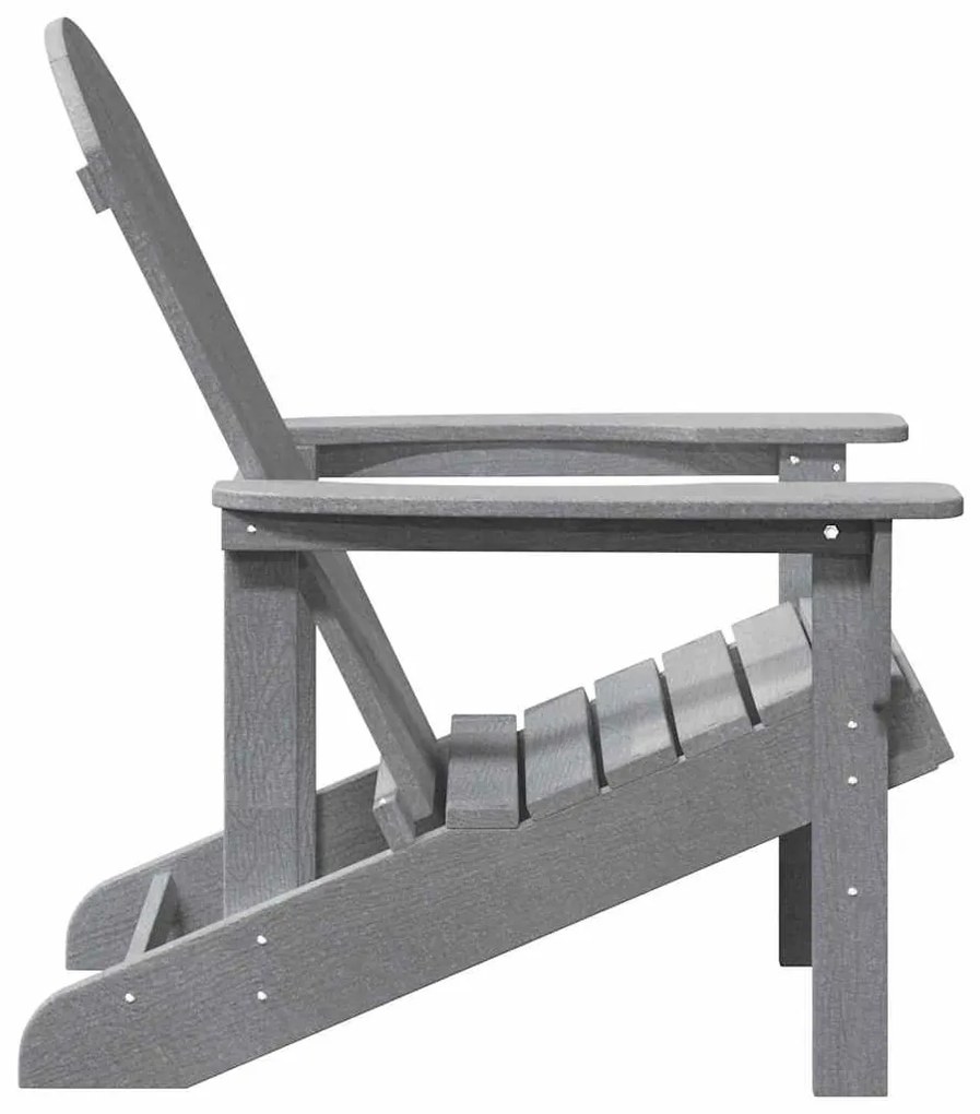 Cadeira Adirondack Cinzento Claro 74x82x91 cm HDPE