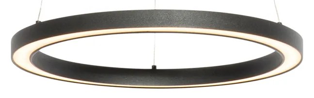 Candeeiro de suspensão preto 40cm c/ LED 3-níveis dimmer - Girello