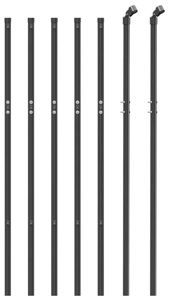 Cerca de malha de arame 1,1x10 m aço galvanizado antracite