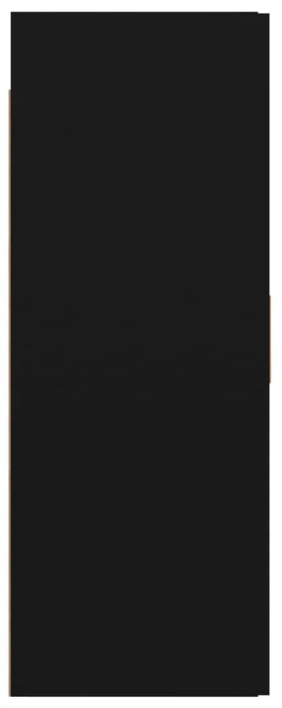 Armário de parede suspenso 69,5x34x90 cm preto