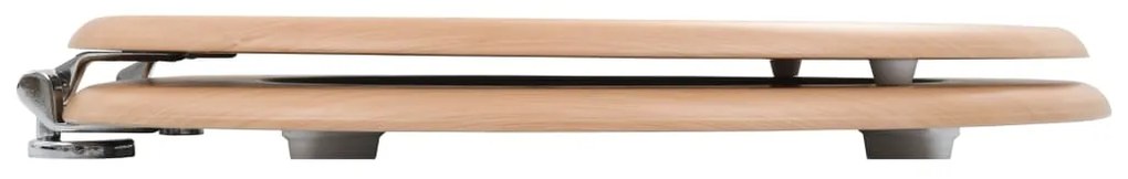Assentos de sanita 2 pcs com tampas MDF design bambu