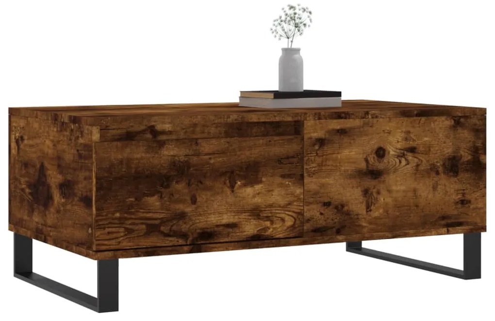 Mesa de centro 90x50x36,5 cm derivados madeira carvalho fumado