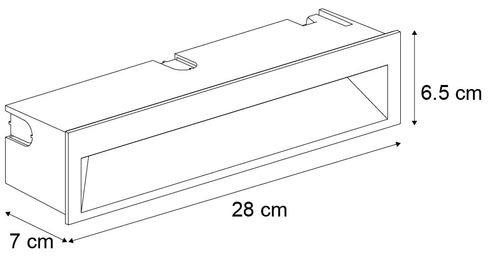 Candeeiro de Parede Embutido Moderno Preto 28cm incl. LED IP65 - Mert Moderno