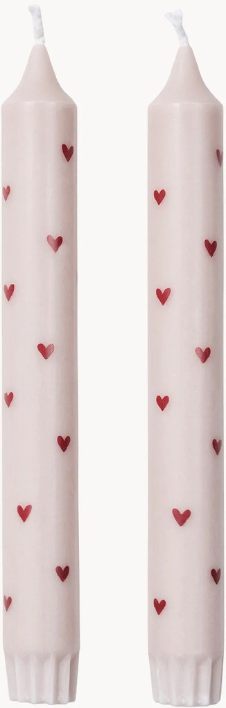 Velas de jantar artesanais Amor, conjunto de 2