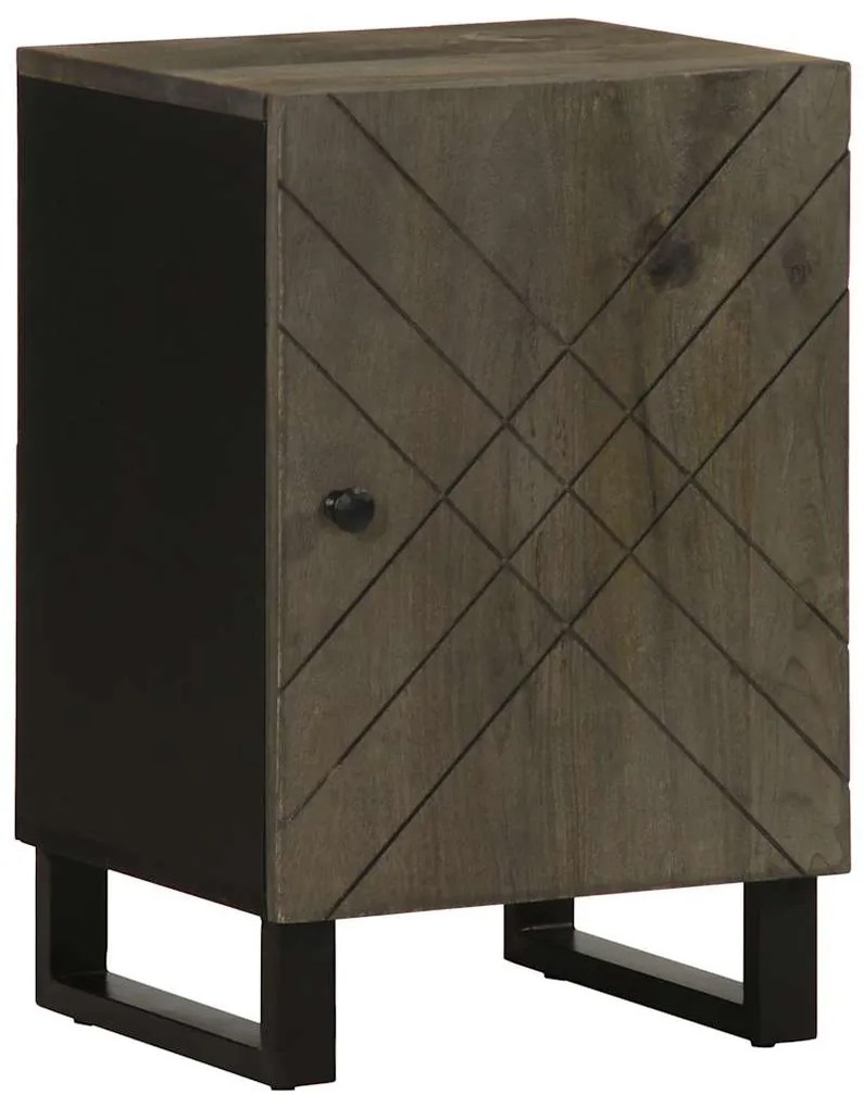 vidaXL Armário de casa de banho 38x33x58 cm mangueira maciça preto