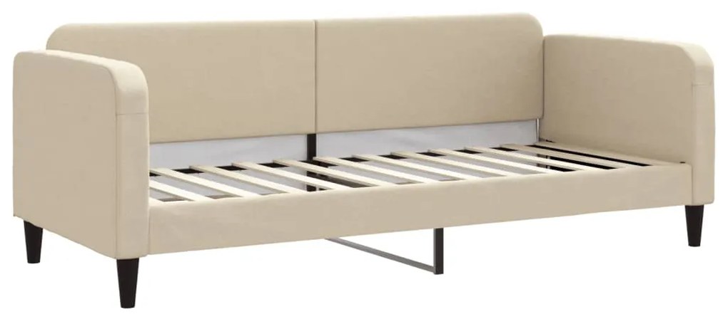 Sofá-cama com gavetão 80x200 cm tecido cor creme