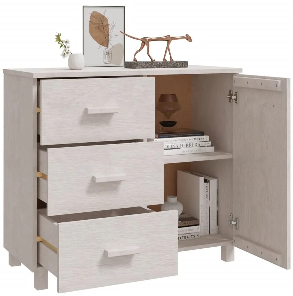 Aparador HAMAR 90x40x80 cm pinho maciço branco