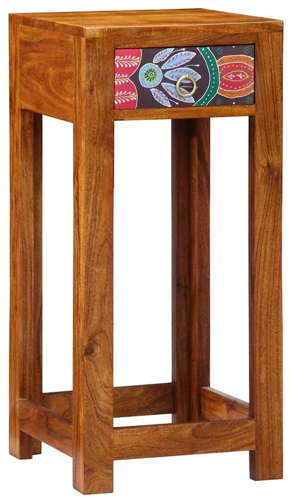 Estante para Telefone vidaXL 35x35x75 cm em Madeira Sólida de Acácia