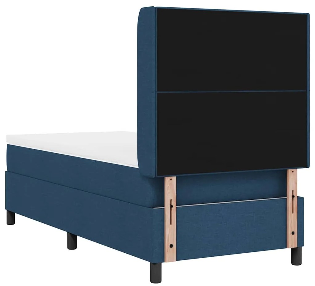 Cama Box com Colchão Azul 80x200 cm em Tecido