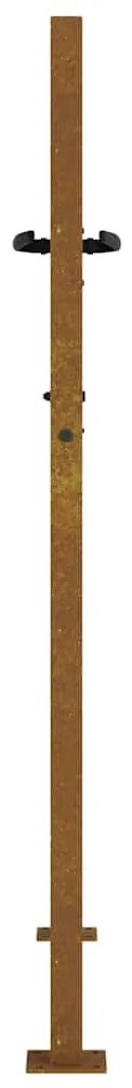 Portão de jardim 105x155 cm aço corten design erva
