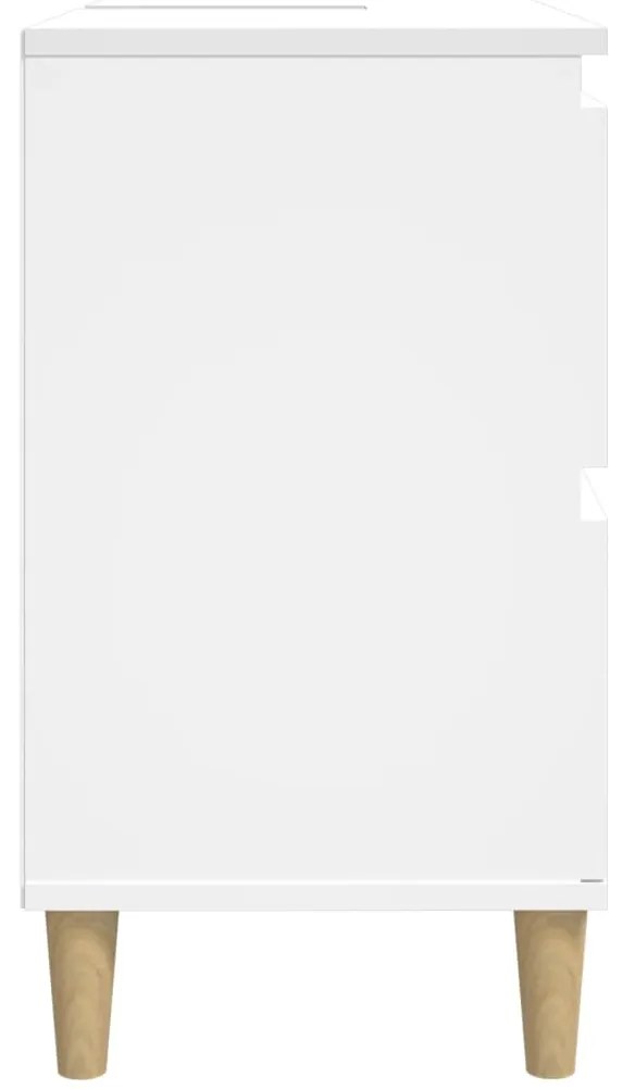 Armário de lavatório 80x33x60 cm derivados de madeira branco