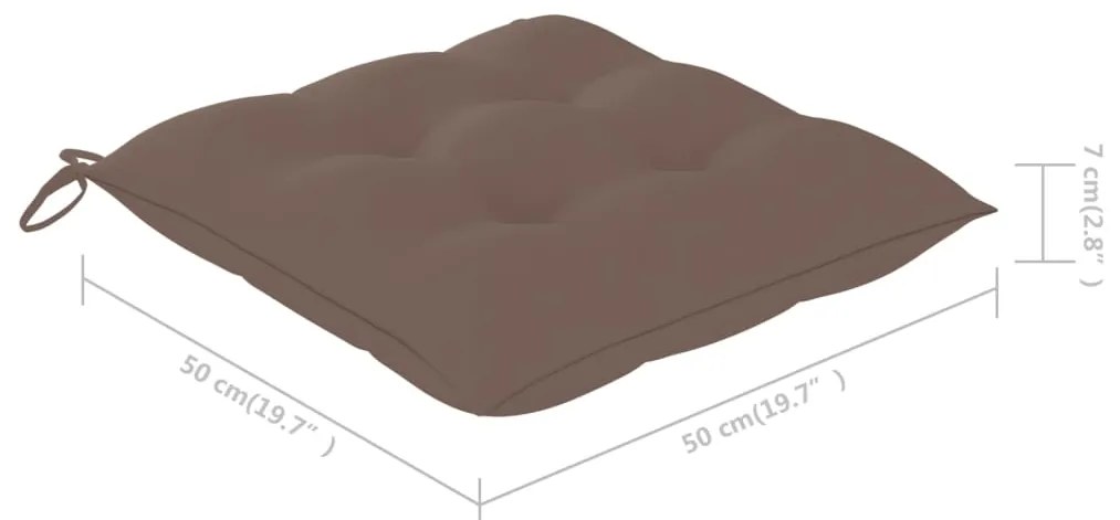 Cadeiras de jantar p/ jardim 8 pcs c/ almofadões acácia maciça