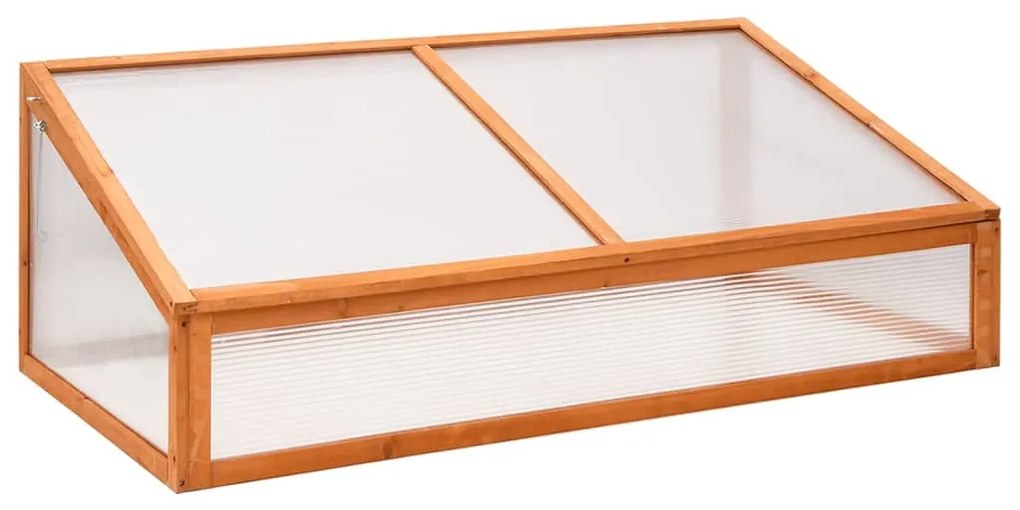 vidaXL Estufa 110x58,5x39 cm madeira de abeto laranja