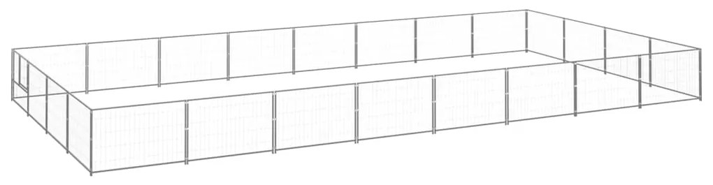 Canil para cães 32 m² aço prateado