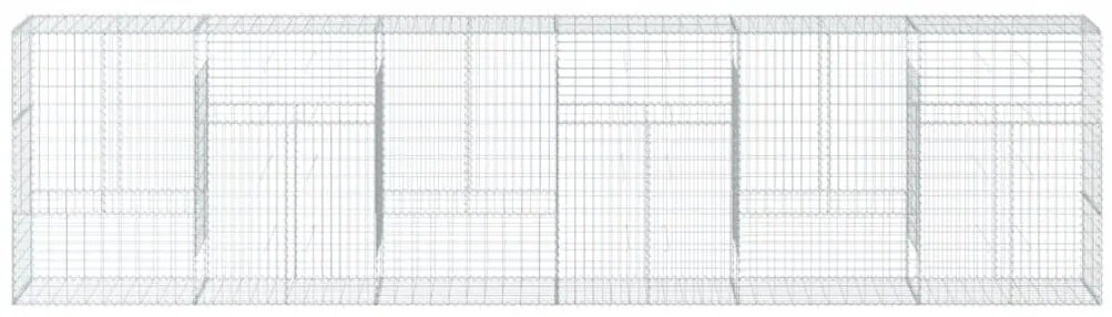 Cesto gabião com cobertura 600x50x150 cm ferro galvanizado