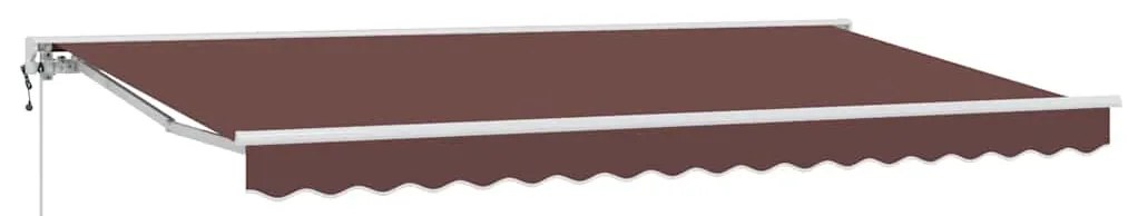 Toldo Retrátil Manual Castanho 400x200 cm