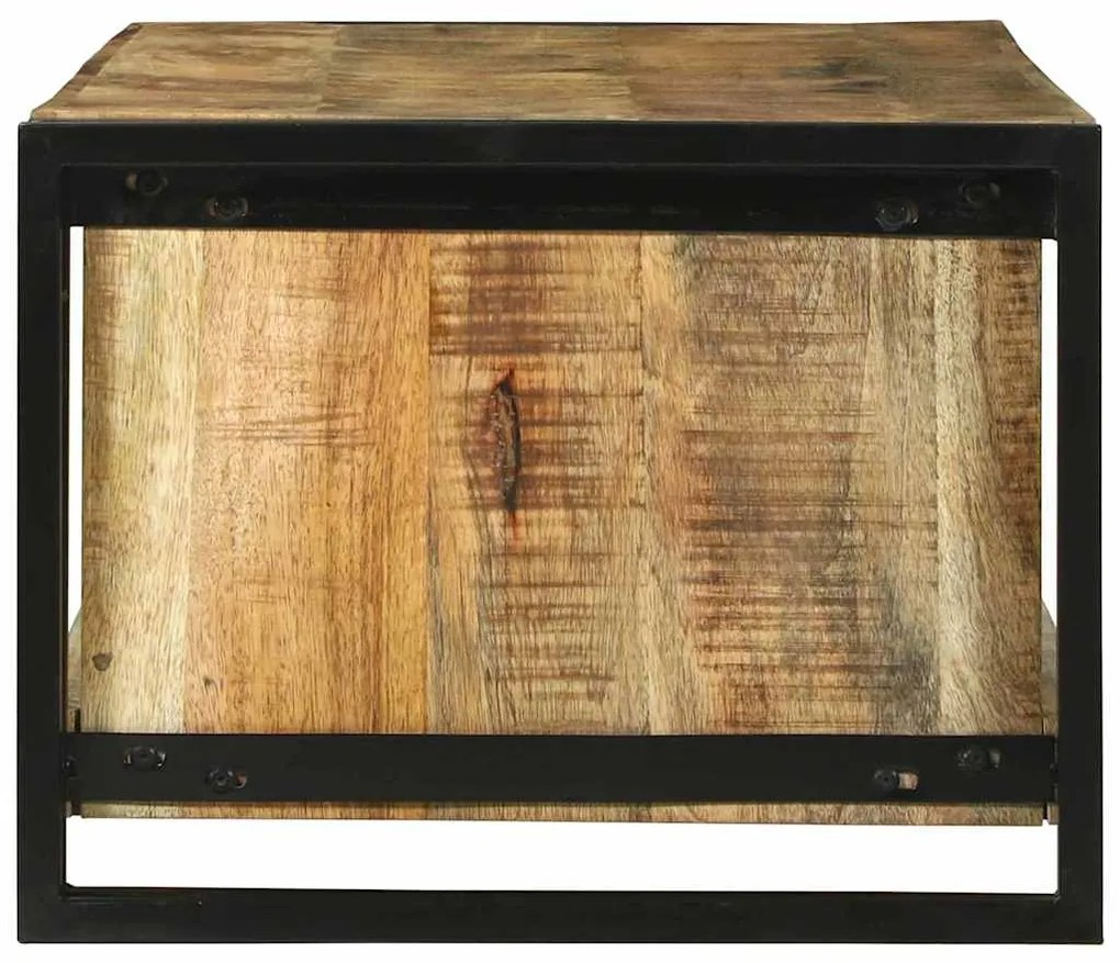Mesa de Café 120x50x38 cm Madeira Sólida de Mangueira Rústica