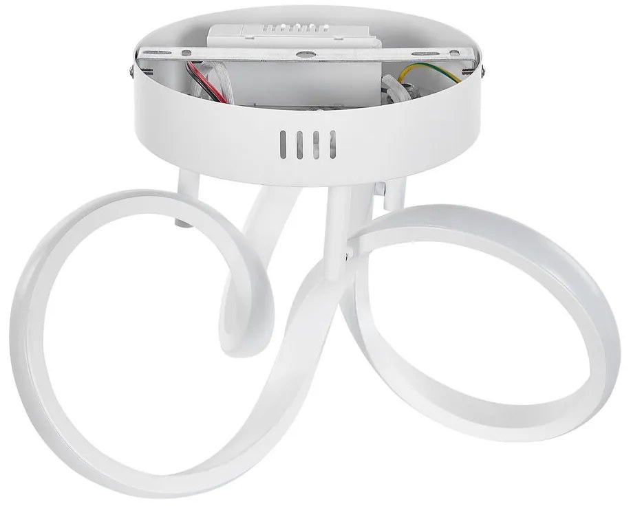 Candeeiro de teto LED em metal branco MONGO Beliani