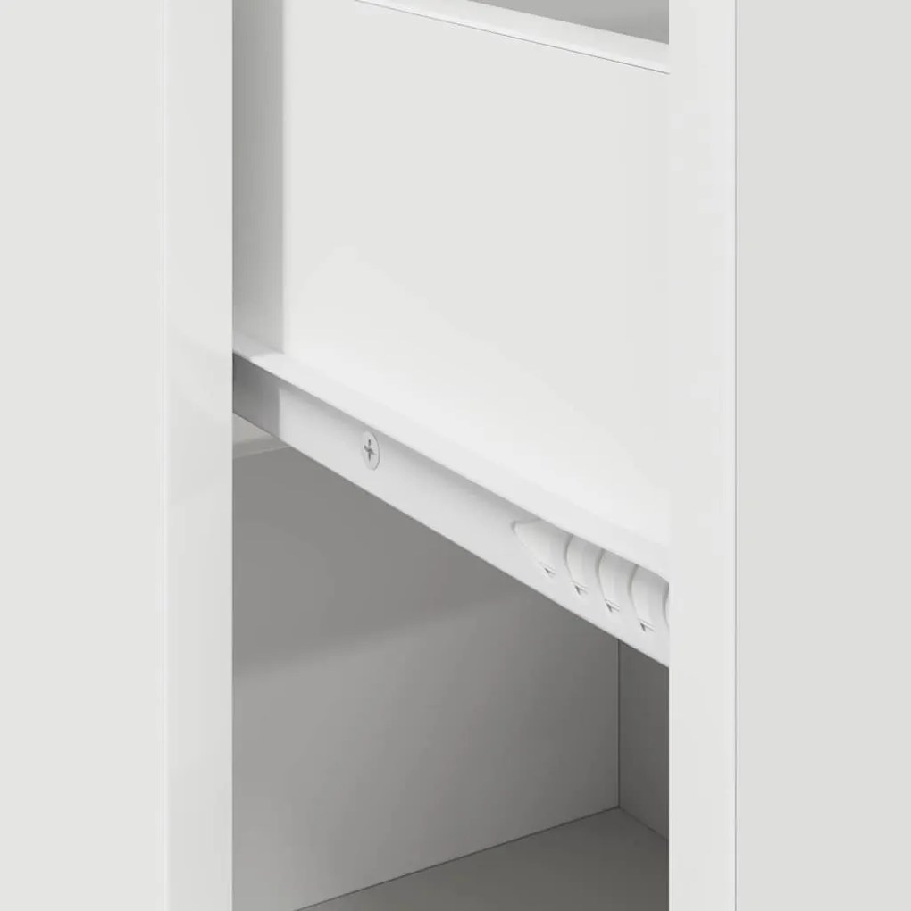 Armário Branco Branco MDF Compacto Armazenamento Armário