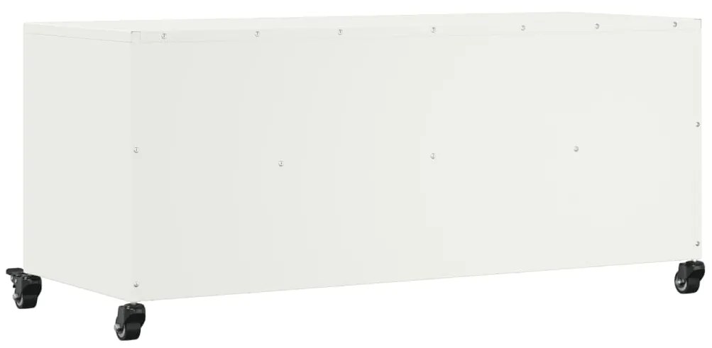 Móvel de TV 100,5x39x43,5 cm aço branco