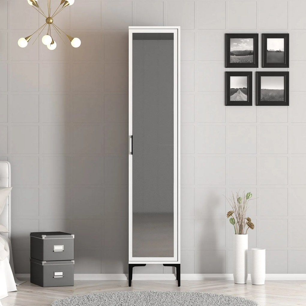 Roupeiro Kumsal R – Branco – 40 cm x 47,5 cm x 201,4 cm