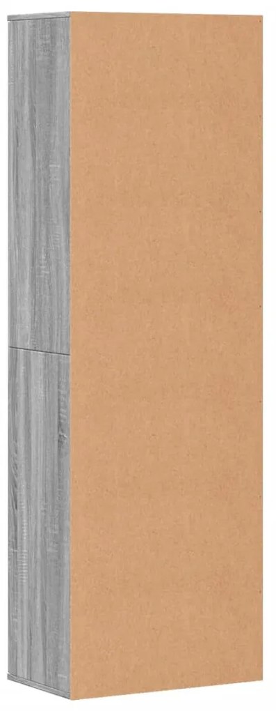 Aparador alto 60x35x180 cm derivados de madeira cinzento sonoma