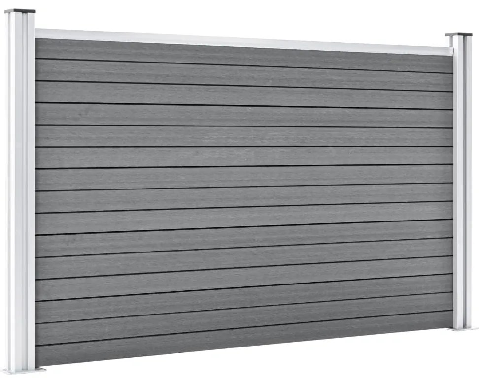 Painel de vedação para jardim 872x106 cm WPC cinzento