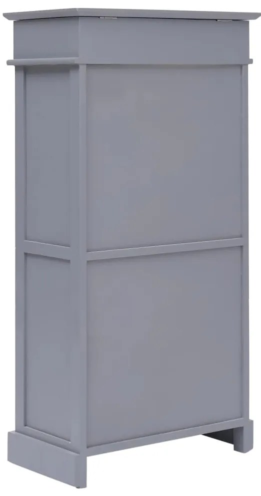 Sapateira 50x28x98 cm madeira de paulownia cinzento
