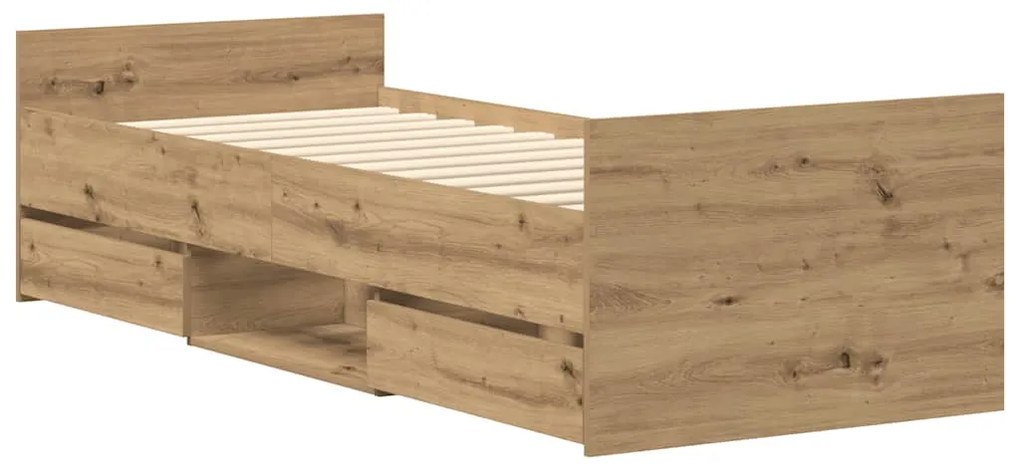 Estrutura de cama sem colchão 90x190cm derivados de madeira