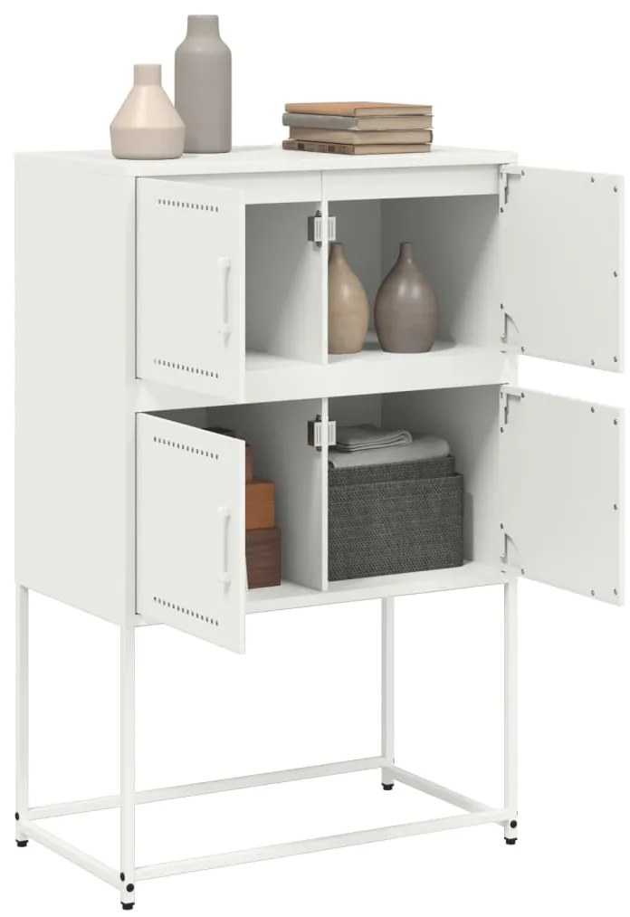 Aparador 68,5x38,5x107 cm aço branco