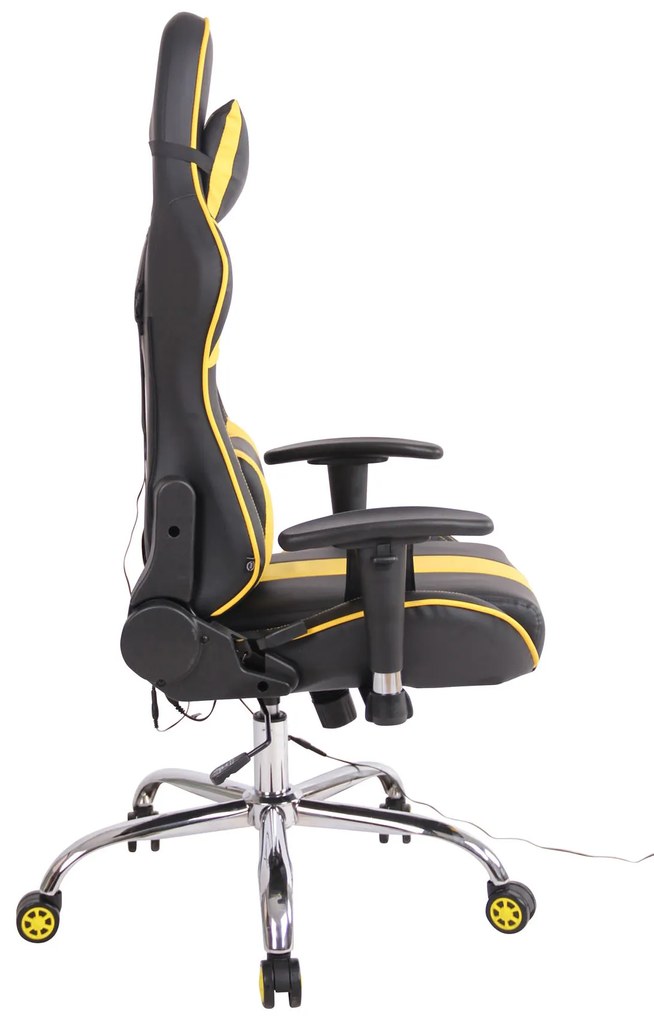 Cadeira Gaming Limit XM em imitação de pele preto/amarelo