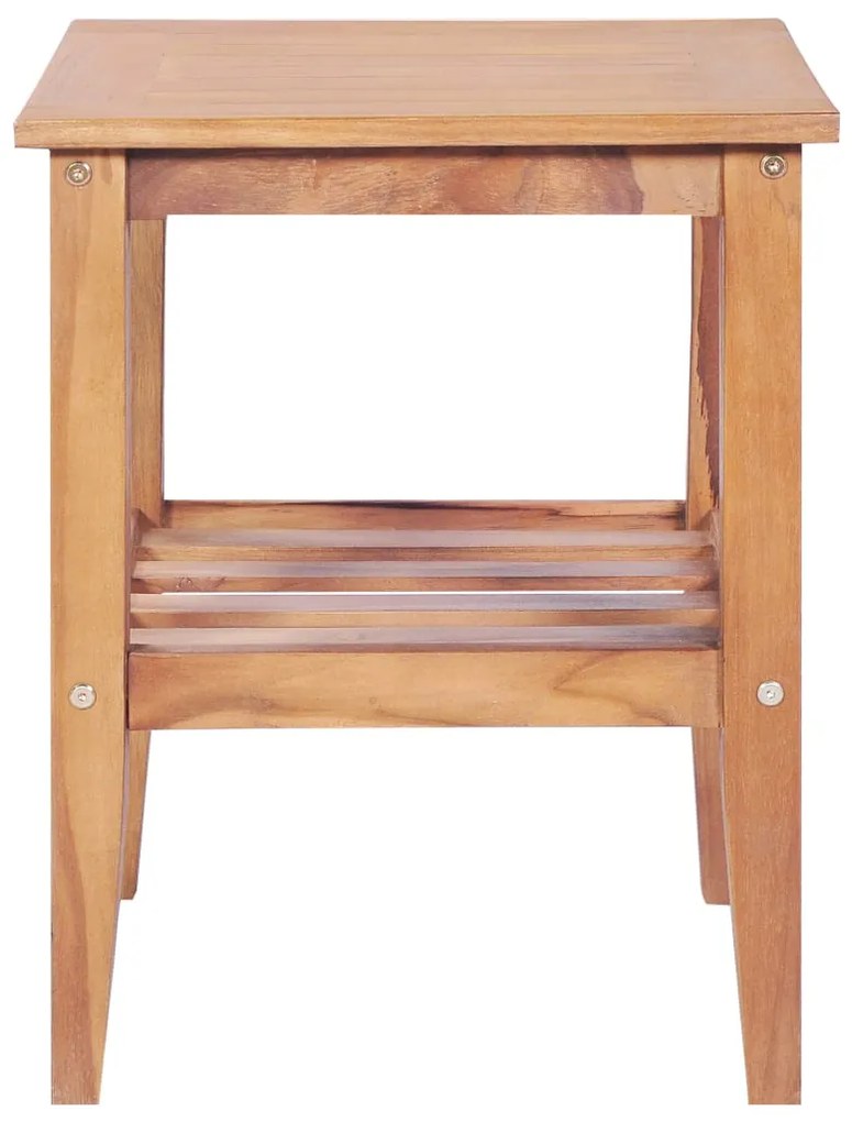 Mesa de centro quadrada 40x40x50 cm teca maciça