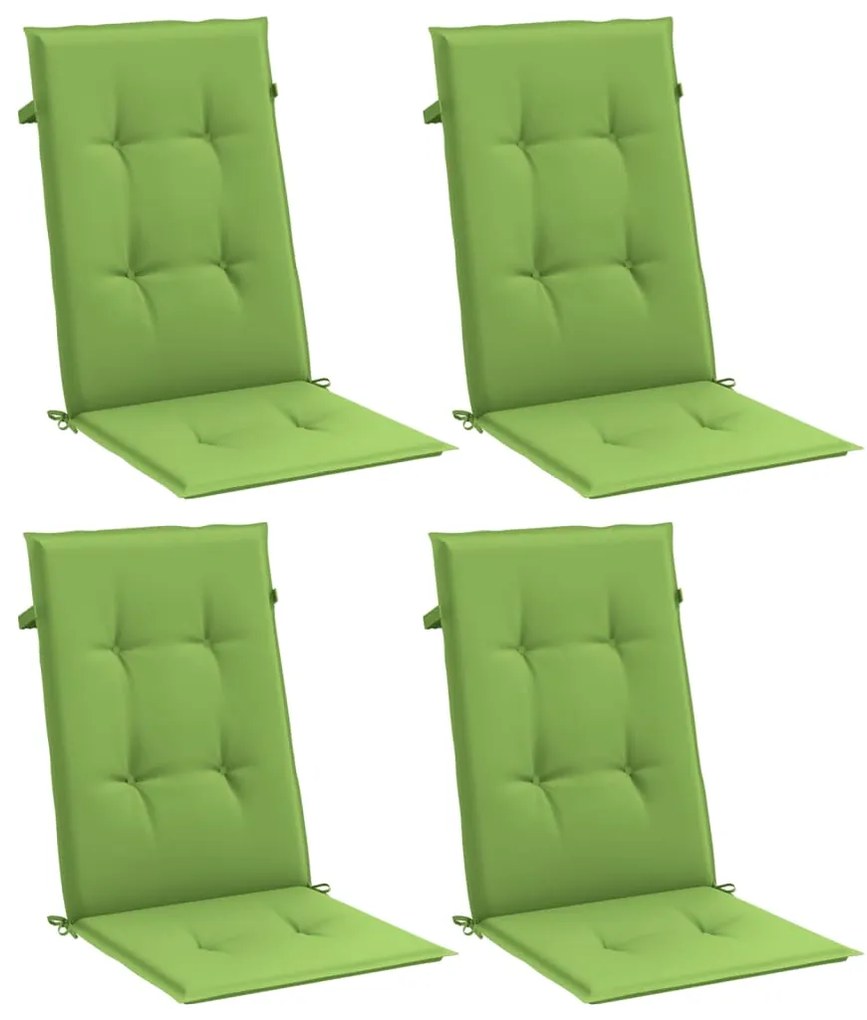 Almofadões cadeiras altas 4pcs mesclado tecido verde