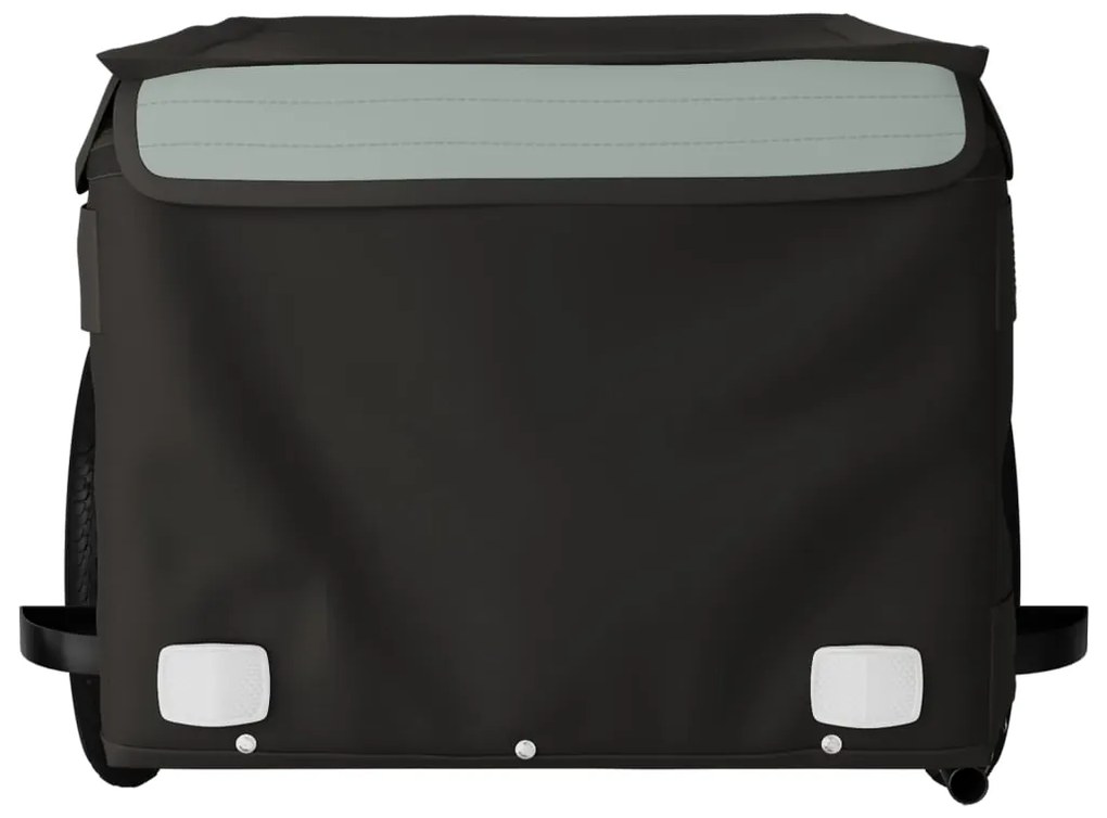 Reboque para bicicleta 30 kg ferro preto e cinza
