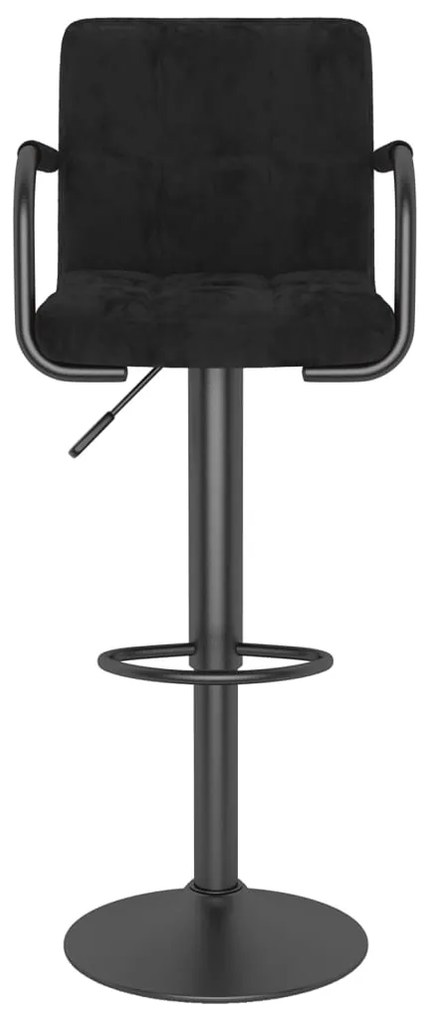 Bancos de bar 2 pcs veludo preto