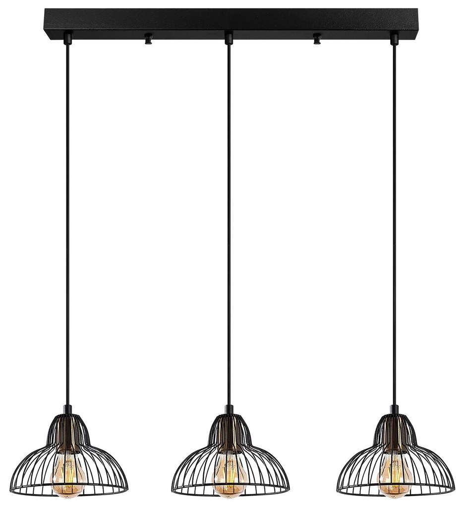 Candeeiro de Teto Dopo – Preto Antique – 70 x 20 x 114 cm