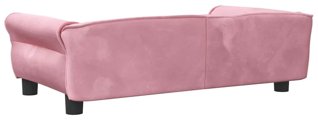 Cama para cães 95x55x30 cm veludo rosa