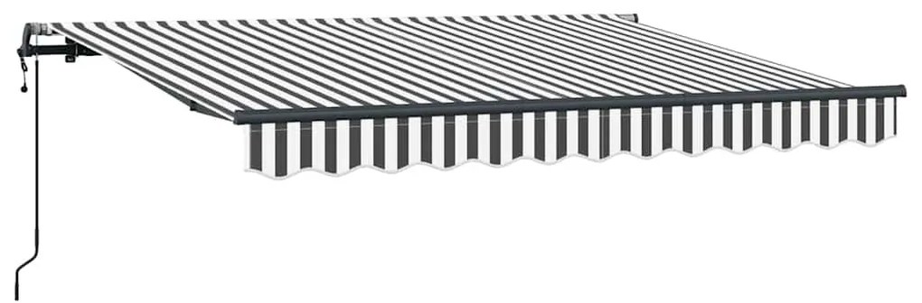 Toldo Retrátil Manual Antracite e Branco