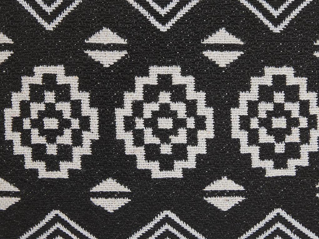 Conjunto de 2 almofadas de algodão preto e branco 45 x 45 cm CARDAK Beliani