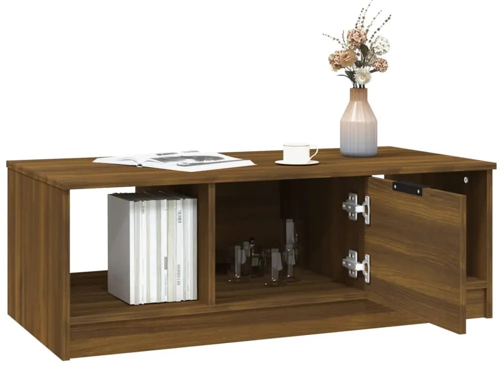 Mesa centro 102x50x36 cm derivados de madeira carvalho castanho