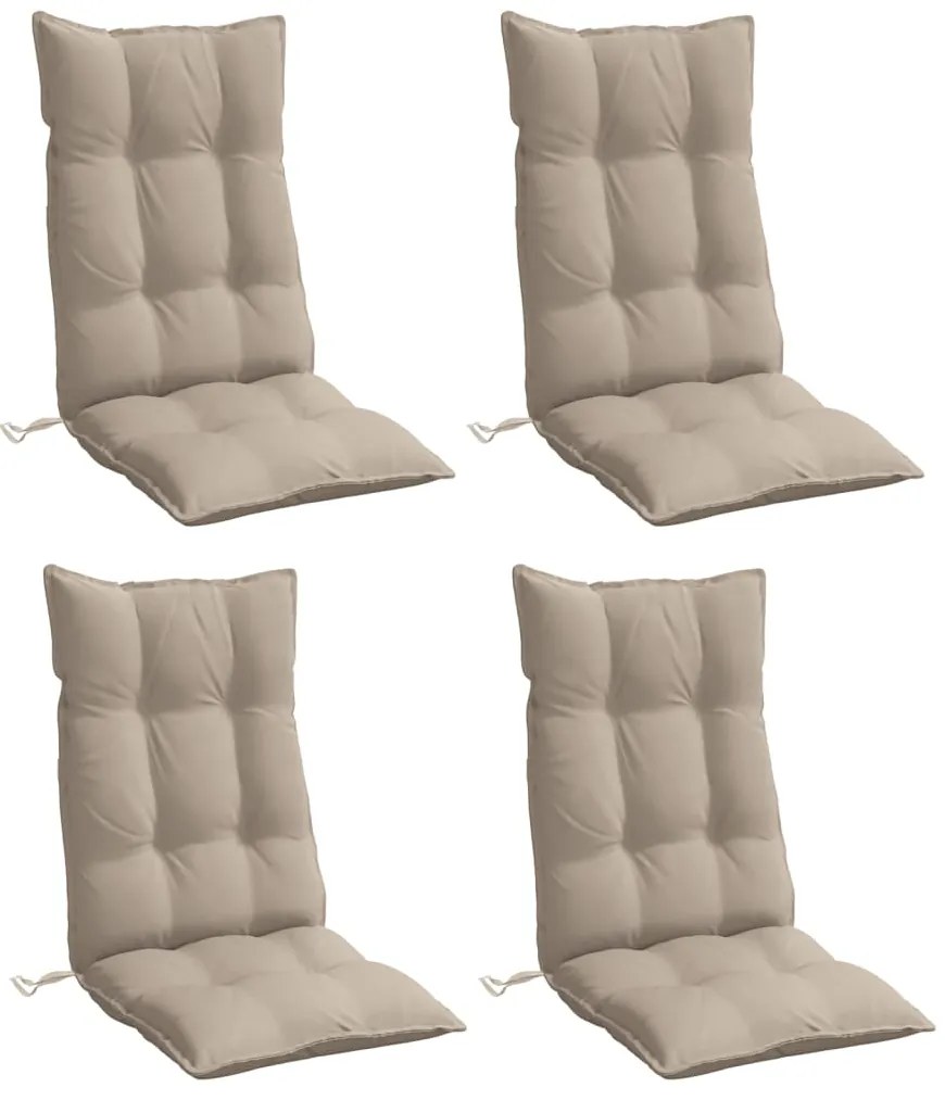 Almofadões cadeira encosto alto 4pcs oxford cinza-acastanhado