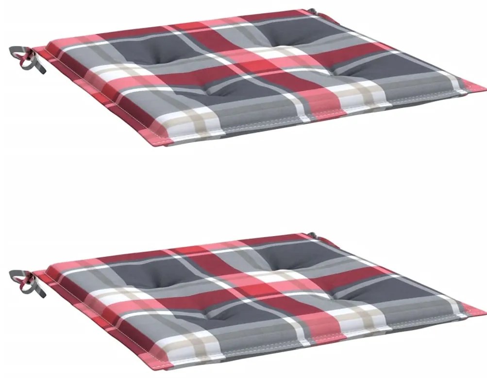 Almofadões cadeiras jardim 2pcs tecido oxford xadrez vermelho