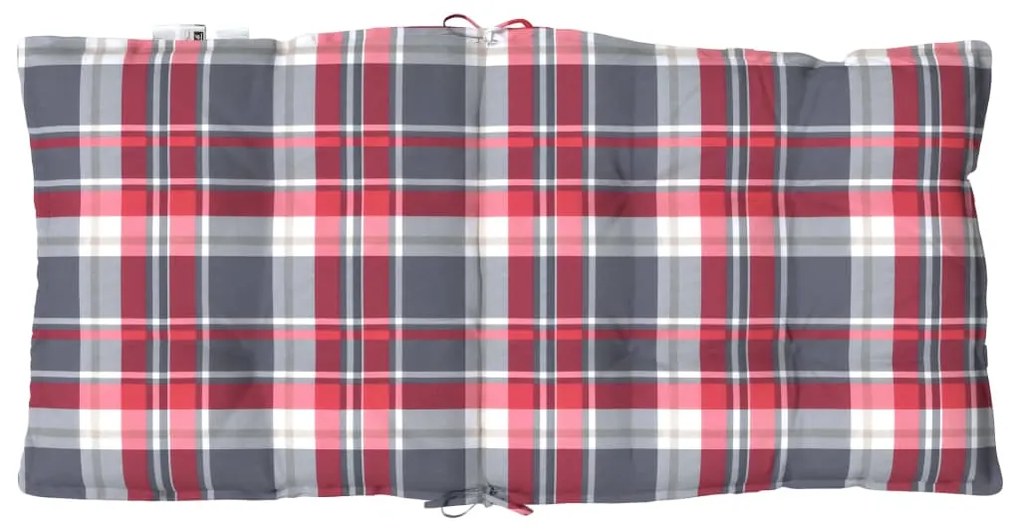 Almofadões cadeira encosto baixo 6 pcs oxford xadrez vermelho